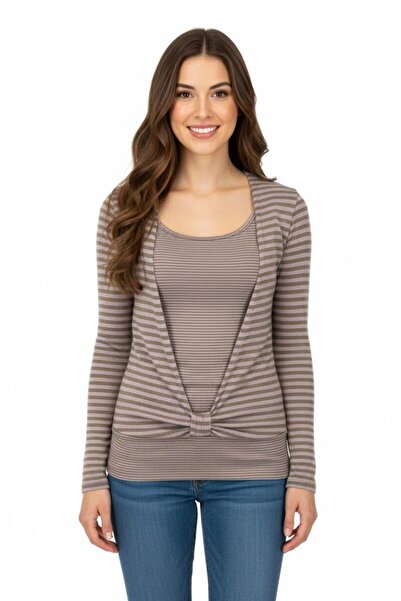 BRG JEANS KadınKruvaze Uzun Kol Bluz BRGPG3706