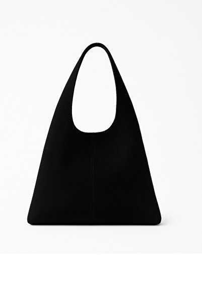 HBS Bag Black Suede Shoulder Bag