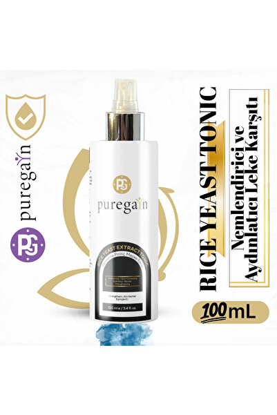 PUREGAIN Pirinç Mayası Tonik 100 ml – Leke Karşıtı, Aydınlatıcı & Cilt Bariye...