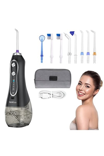OEM Irigator oral electric Poldan HF-6, 300ml, 8 duze, reîncărcabil USB, IPX7...