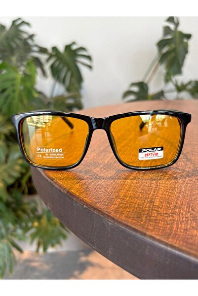 funeyes Antifar Yellow Glass Black Corner Sunglasses Unisex Women Men Glasses | Polarized