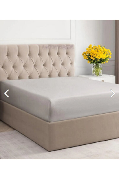 Depomaxx ملاءة جاهزة من القطن الممشط المزدوج بنسبة 100% من Maxxhome مقاس 160x200 - رمادي