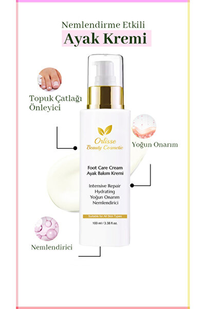orlisse beauty cosmetic Ayak Bakım Kremi Yoğun Onarım & Derin Nemlendirme