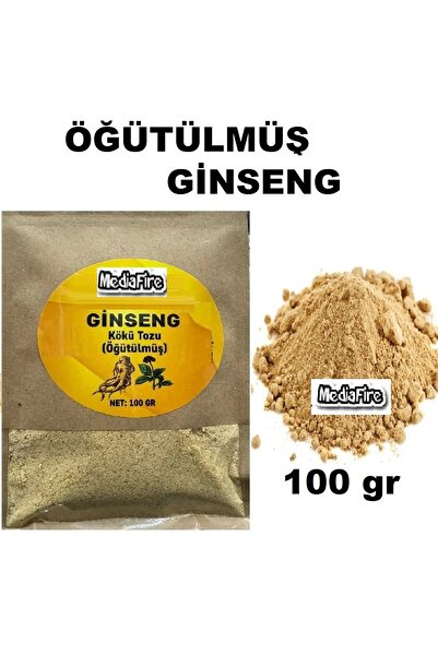 MediaFire Ginseng 100gr Kırmızı Ginseng Öğütülmüş Panax Ginseng Toz