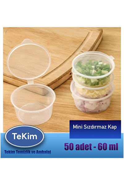 tekim temizlik ve ambalaj 50 adet Sızdırmaz 60 ml Mini Saklama Kabı Sosluk Bu...