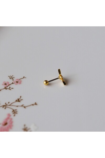 Heppii Anka Kuşu Helix Piercing Kıkırdak Cerrahi Çelik Gold Renk