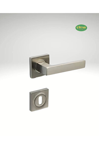 ÇİTAŞ Kare Inox Model Rozetli Oda Kapı Kolu (ÖN-ARKA TAKIM)