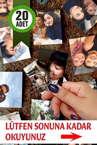 reklamella Kişiye Özel Fotoğraflı Resimli Buzdolabı Magneti 8x6 Cm 20 Adet 54...