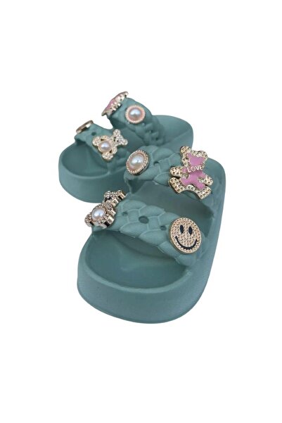 rs riva shoes Girl's Pool Beach Vacation Daily Summer Comfortable Non-Slip Sole Emoji Stone Slippers