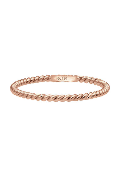 ELLI Ring Twisted Basic Minimal Look 750 Roségold