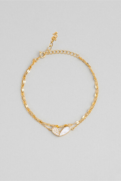 So CHIC... Lucky 18 Ayar Sarı Altın Kaplama 19 Cm Gümüş Bileklik