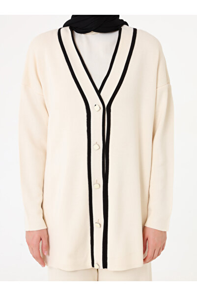 Refka Knitwear Cardigan - Trouser Suit - Cream - Refka