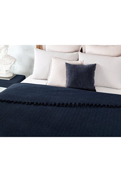 Madame Coco Stephane Doppelbett-Tagesdecke - Marineblau