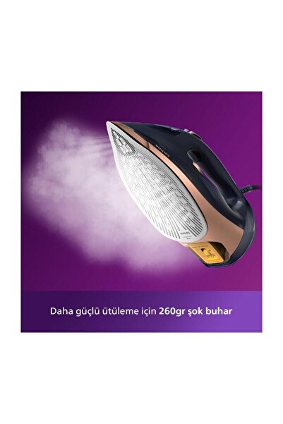 Philips 7500 Serisi Azur Buharlı Ütü 3200W, 55g/dk Sürekli Buhar, 260g Şok Buhar, DST 7510/80
