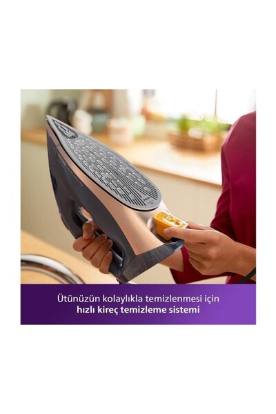 Philips 7500 Serisi Azur Buharlı Ütü 3200W, 55g/dk Sürekli Buhar, 260g Şok Buhar, DST 7510/80