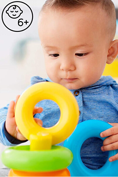 Factorial Bebek Eğitici Kule Halka Oyunu 6 Ay Beceri Geliştirme Oyuncakları A...