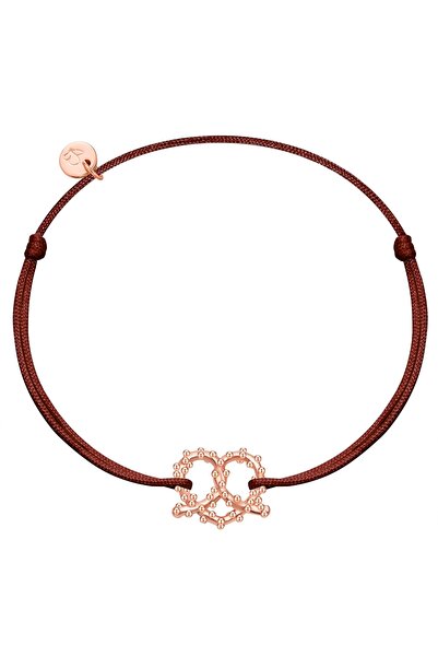 Glanzstücke München Textilarmband Armband Sterling Silber roségold Textil (bo...