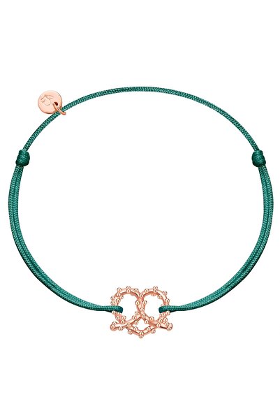 Glanzstücke München Textilarmband Armband Sterling Silber roségold Textil (du...