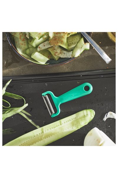 IKEA UPPFYLLD Peeler Bright Green Durable Stainless Steel Blade for Fruits and Vegetables
