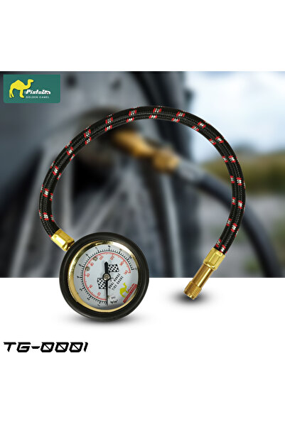 Golden camel TG-0001 مقياس ضغط الإطارات التناظري مع خرطوم مرن للسيارات وسيارا...