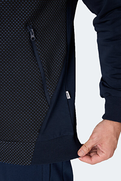 Slazenger FLAME Чоловічий худі з капюшоном і кишенями, синій