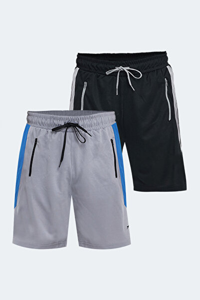 Slazenger Rakesh Set of 2 Men's Black - Gray Shorts