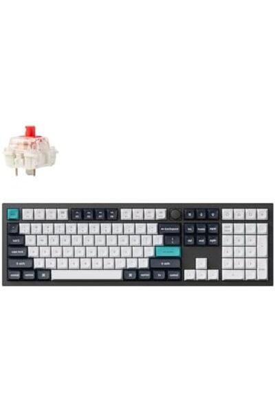 Keychron Q6 Max QMK/VIA Bluetooth Wireless /2.4 GHz/USB-C Wired Custom Mechanical Keyboard, Full Siz