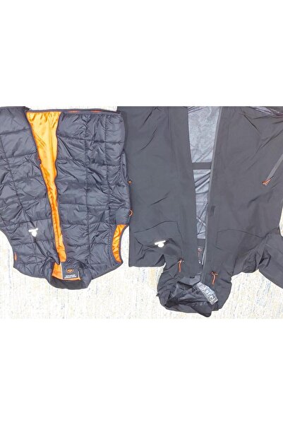 lumberjack PRIME 3PR ΜΑΥΡΟ ΑΔΡΟΦΟΡΟ ΑΝΕΜΟΣ ΠΑΛΤΟ + ΓΙΛΕΚΟ ΔΙΠΛΟ ΚΟΣΤΟΥΜΙ ΑΝΔΡΙΚΟ ΠΑΛΤΟ