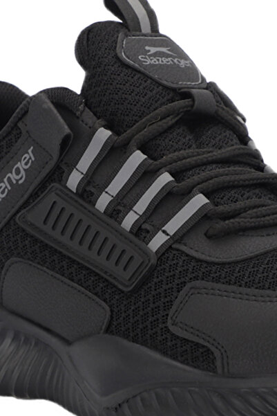 Slazenger MACHINE IN Erkek Siyah / Siyah Koşu & Yürüyüş Spor Ayakkabısı