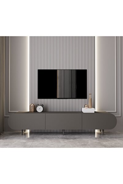 enwood REGULUS MDF 3 KAPAKLI AHŞAP AYAKLI 200 Cm COUNTRY TV ÜNİTESİ