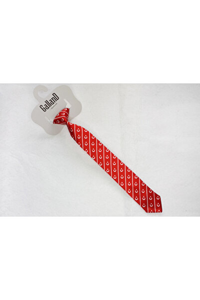 GallanD Tie Turkey Flag 5-6 Years Old Patterned Satin Tied Unisex Special Day Satin Children's Tie