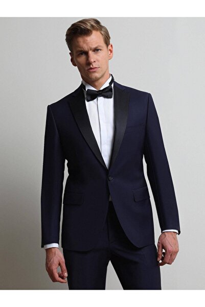 Kip Saks Slim Fit Kelebek Yaka Dokuma Smokin Takım Elbise