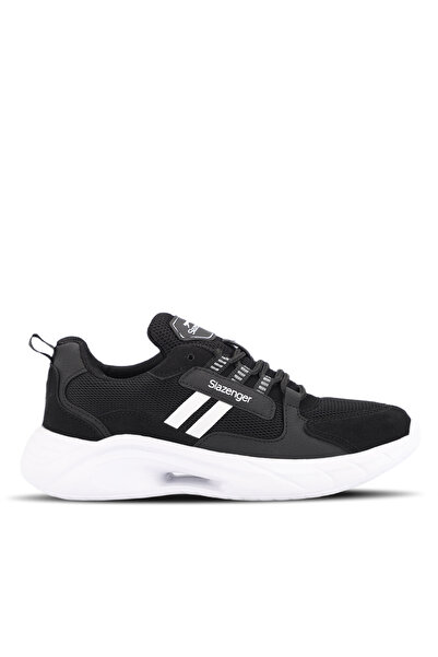 Slazenger MAKEDA IN Erkek Siyah / Beyaz Koşu & Yürüyüş Spor Ayakkabısı