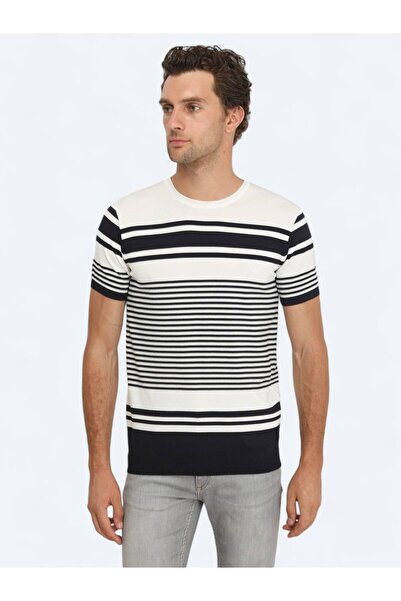 Kip Πλεκτό με ριγέ λαιμόκοψη Navy Blue