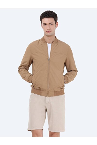 Kip Καμηλότριχα Regular Fit Stand Collar Casual Woven Παλτό