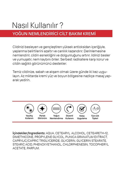 Escabel Nar Özlü El Vücut Ve Yüz Nemlendirici Ve Yoğun Bakım Kremi