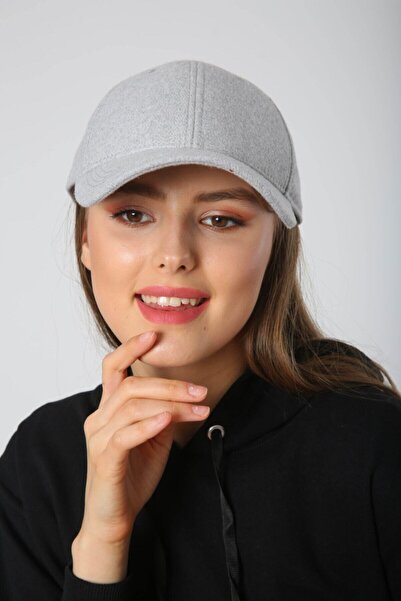 FELLMENS Gri Kaşe Kumaş Unisex Şapka
