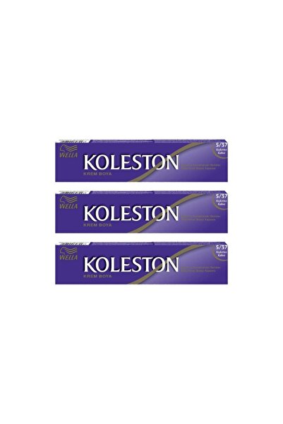 Wella Koleston Tüp Boya 50 ml - 5.37 Kışkırtıcı Kahve 3 Adet