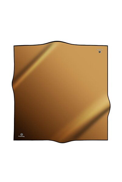 Vissona % 57 İPEK % 43 VİSKON Twill İpek Degrade Desenli Gold Renkli 90x90 Eşarp Dikim Şekli : El Dikişi