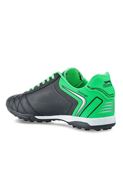 Slazenger HUGO HS Erkek Halı Saha Siyah / Yeşil Futbol Ayakkabısı