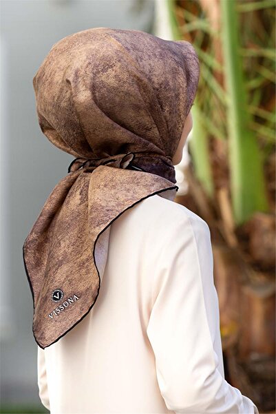 Vissona 57% MĂTĂSĂ 43% VISCOZĂ Textura de mătase twill cu model de culoare nu...