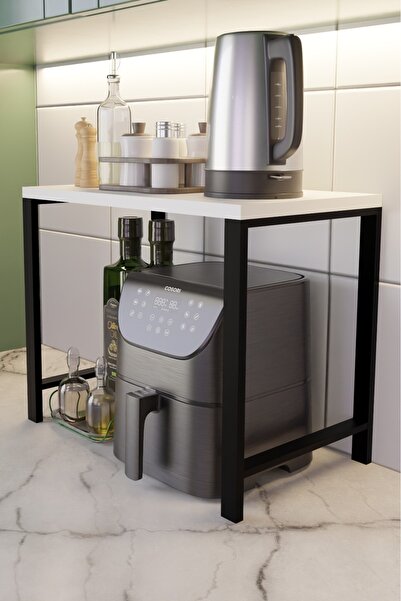 SteelDesing Airfryer Rafı,Mutfak Organizeri, Mikrodalga Dolabı , Tezgah Üstü Fırın Çay ,Kahve ,Baharatlık Standı