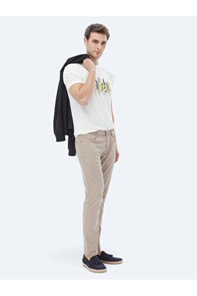 Kip Mink Slim Fit Casual Cotton Blended Trousers