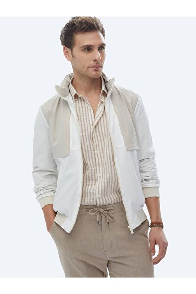 Kip Kiremit Çizgili Regular Fit Dokuma Casual Pamuk Karışımlı Gömlek