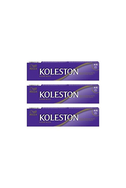 Wella Koleston Tüp Boya 50 ml - 4.6 Kızıl Viyole 3 Adet