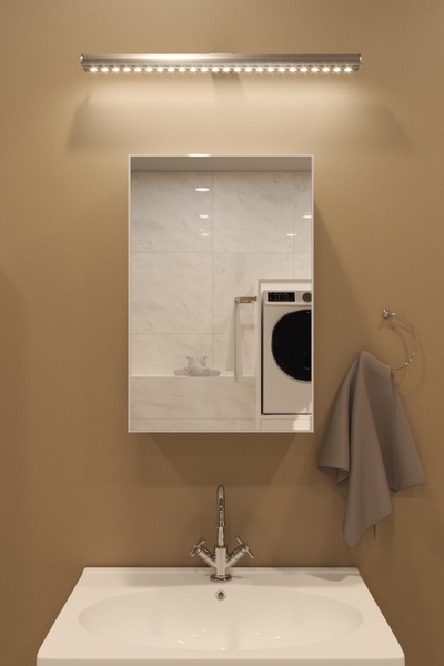 makbulce Tek Kapaklı Lavobo Üstü Aynalı Banyo Dolabı