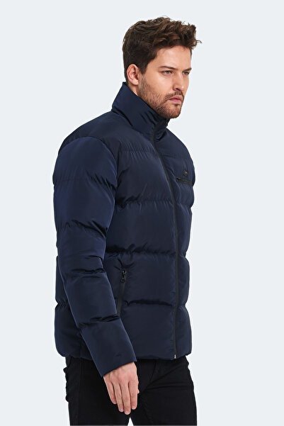 Slazenger ZOMBIE I Erkek Şişme Lacivert Mont & Kaban