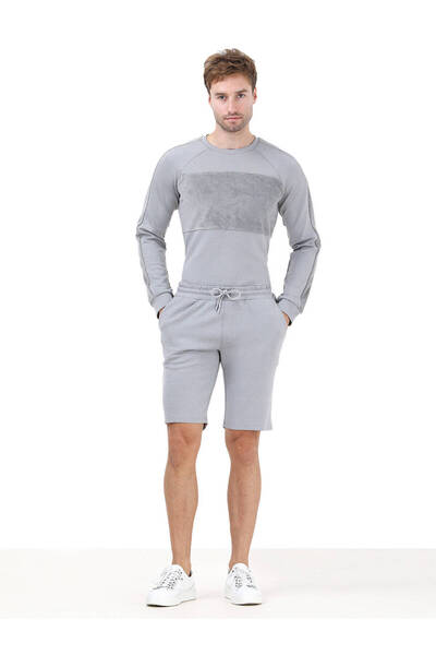 Kip Gray Knitted Jogging Fit Sports Bermuda