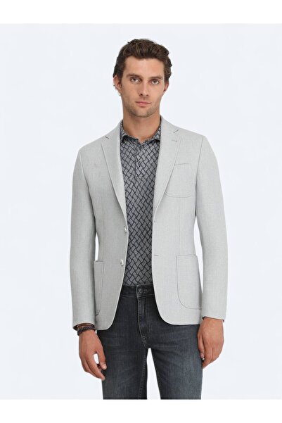 Kip Сірий піджак прямого крою Modern Fit