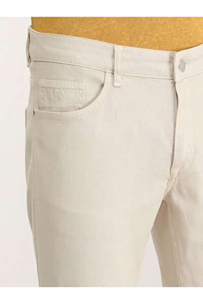 Kip Taş Dokuma Slim Fit Casual Pamuk Karışımlı Pantolon